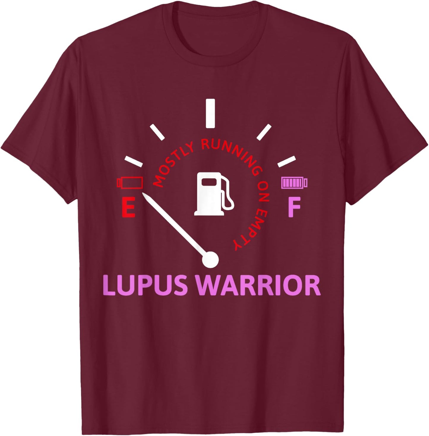 Mostly Running On Empty Lupus Warrior T-Shirt - T-Shirt | Maroon