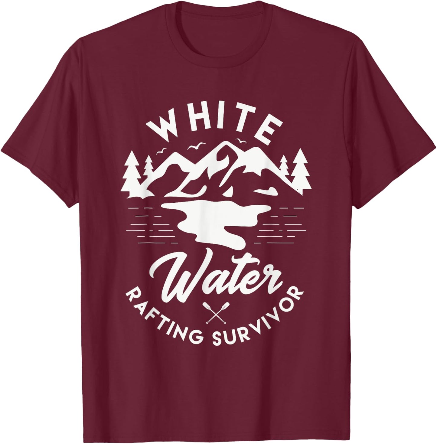 White water rafting survivor Design for a Rafting fan T-Shirt - T-Shirt | Maroon