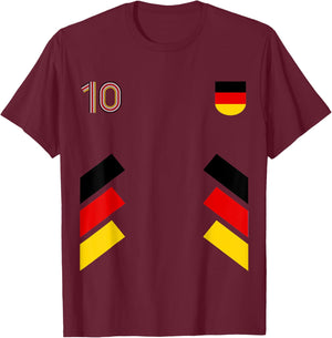 Retro10 Germany Football Germany Soccer Germany Flag T-Shirt - T-Shirt | Maroon