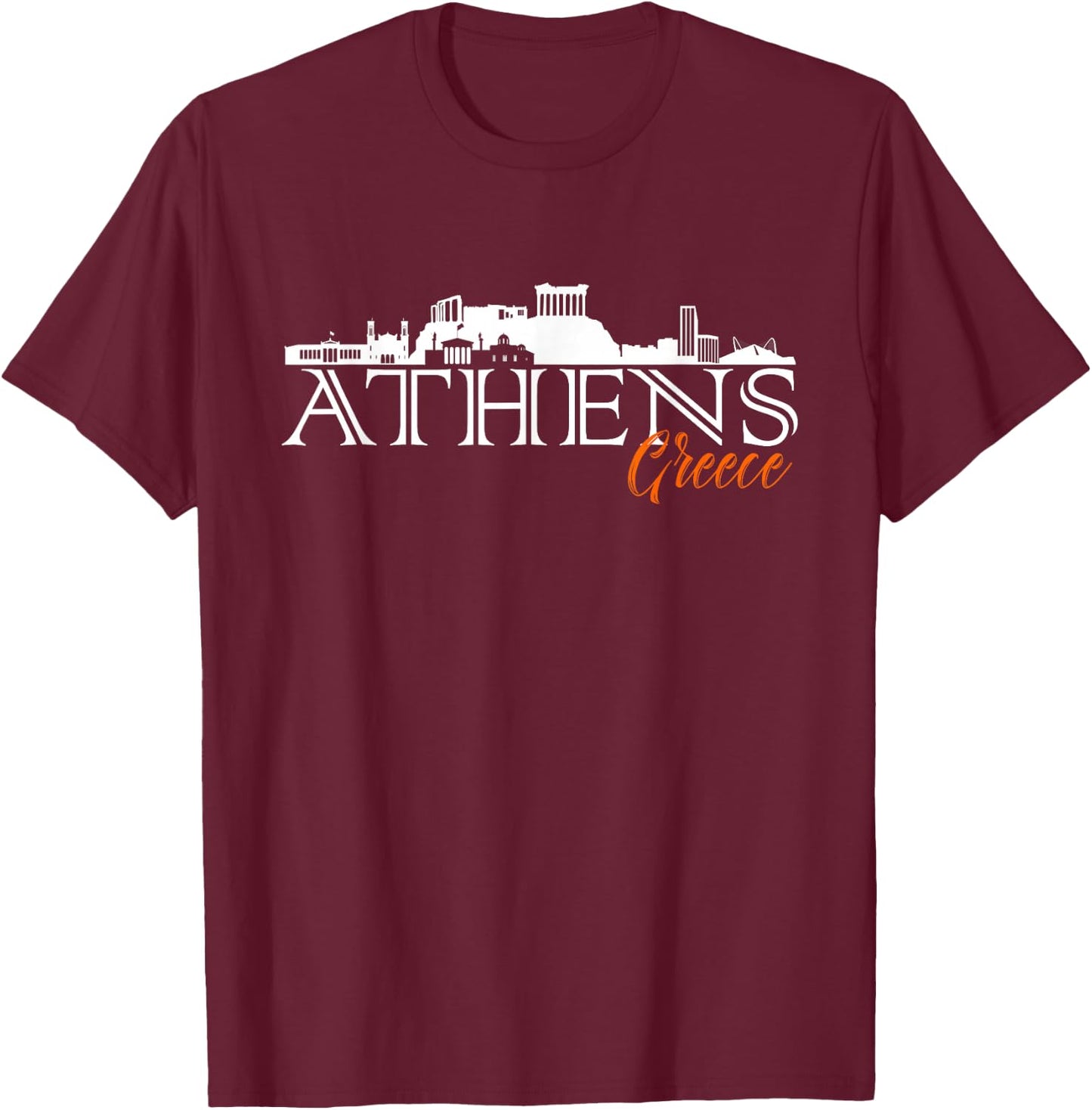 Style Athens Greece City Destination T-Shirt - T-Shirt | Maroon