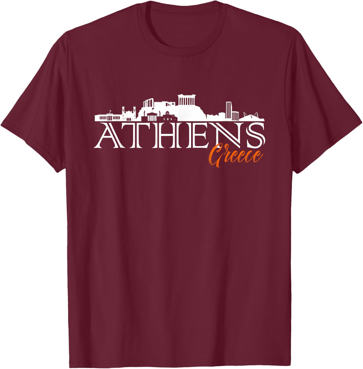 Style Athens Greece City Destination T-Shirt - T-Shirt | Maroon