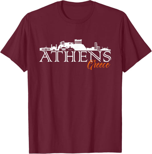 Style Athens Greece City Destination T-Shirt - T-Shirt | Maroon