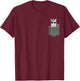 Unicorn in Pocket T-Shirt - T-Shirt | Maroon