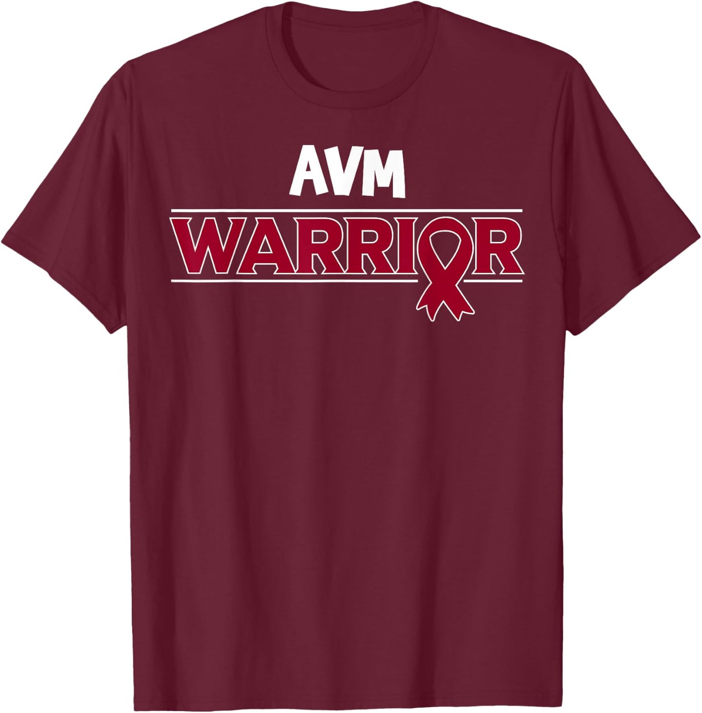 AVM Awareness - Arteriovenous Malformation Survivor T-Shirt - T-Shirt | Maroon