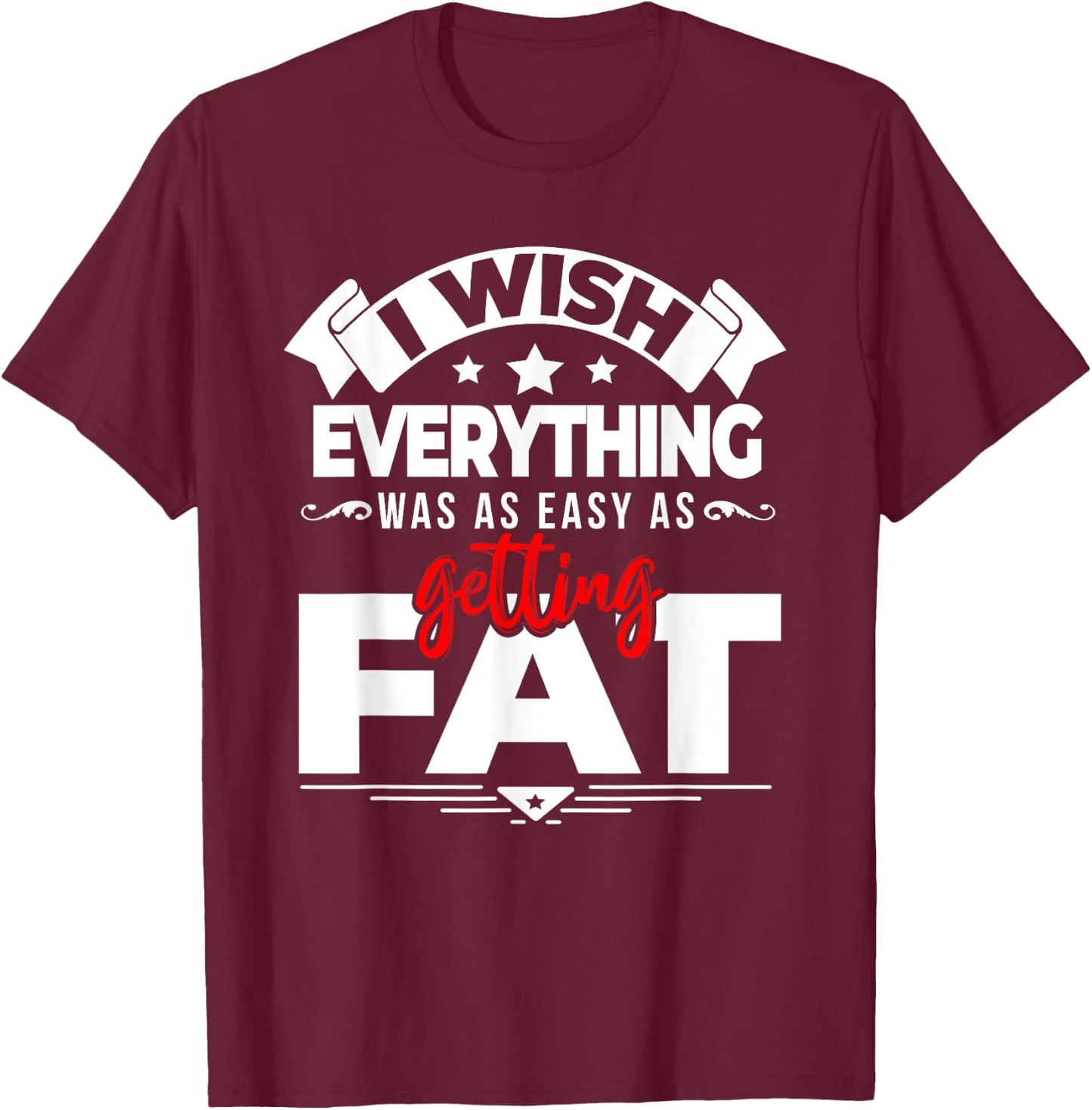 Fat Guy - Workout Shirts Funny - Fitness T-Shirt - T-Shirt | Maroon