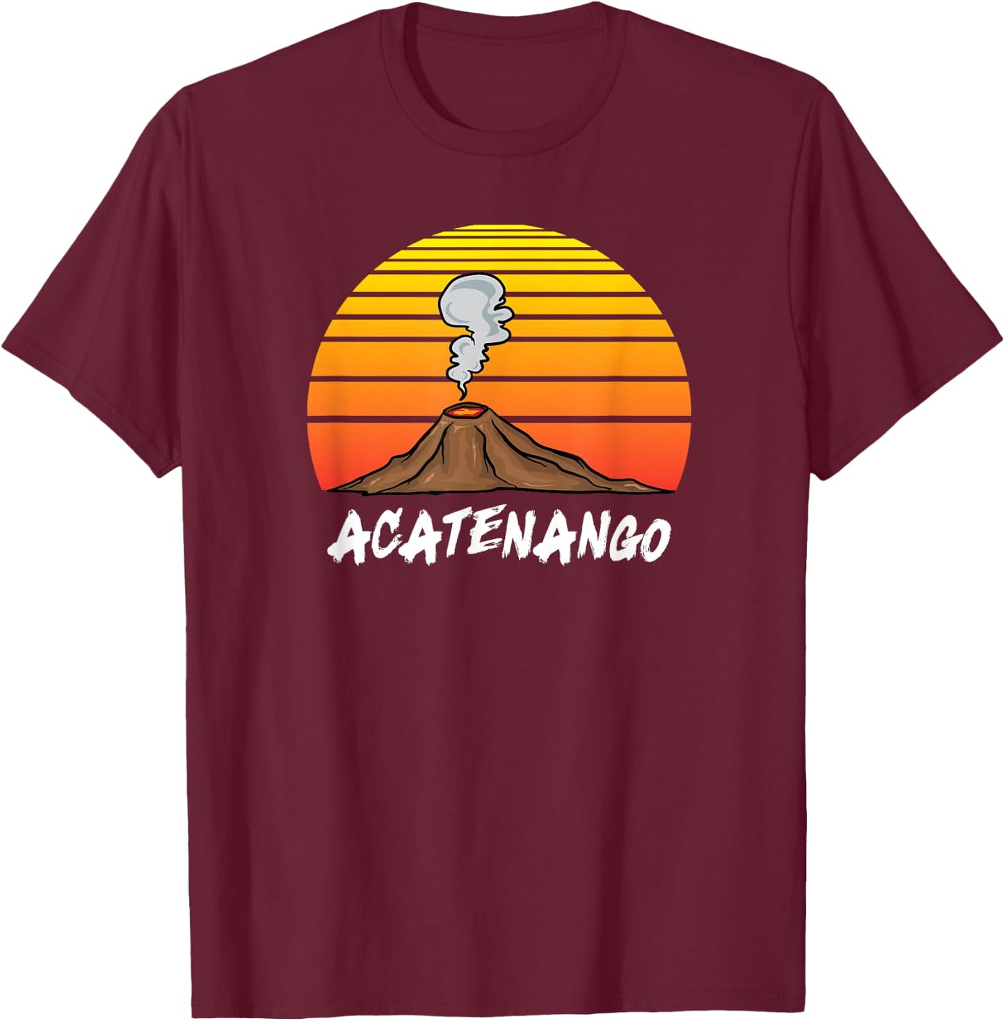 Guatemalan Souvenir Chapin Gift Guatemala Acatenango Volcano T-Shirt - T-Shirt | Maroon