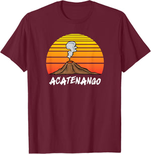 Guatemalan Souvenir Chapin Gift Guatemala Acatenango Volcano T-Shirt - T-Shirt | Maroon