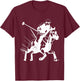 Polo Player Horse Sport Ride Riding Equestrian Sport Rider T-Shirt - T-Shirt | Maroon