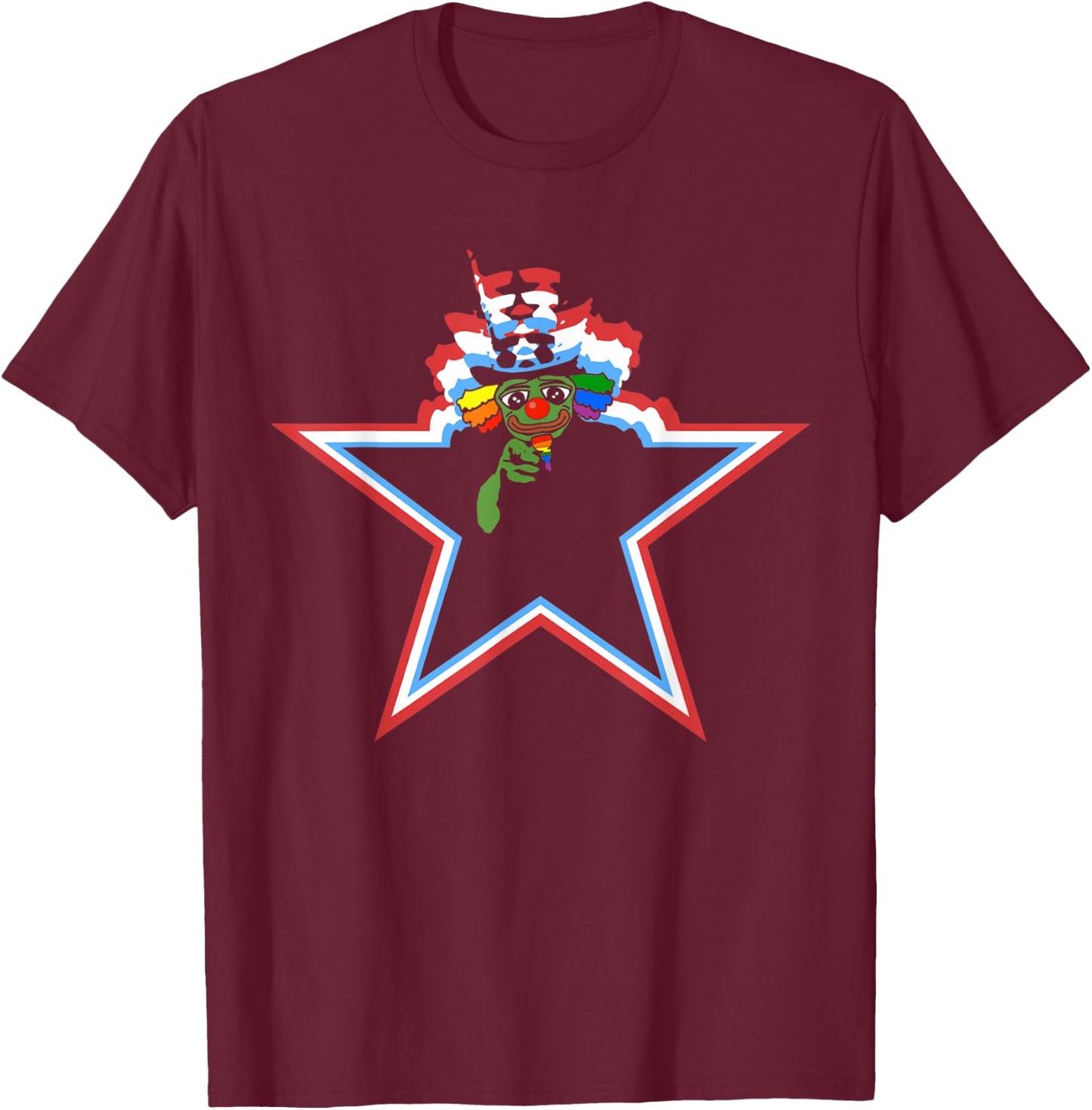 World War Clown Uncle Honkler T-Shirt - T-Shirt | Maroon