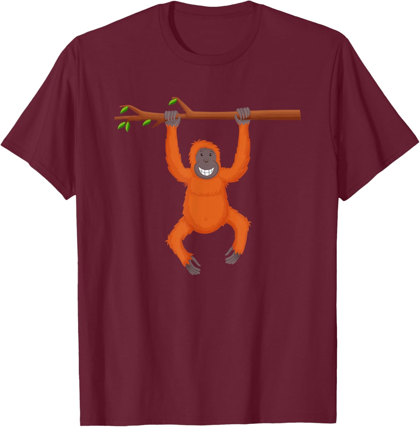 Cool Orangutan Art Women Kids Orangutan Apes Lover T-Shirt - T-Shirt | Maroon