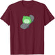 Cute Frog and Skateboard Kawaii Aesthetic Frog T-Shirt - T-Shirt | Maroon