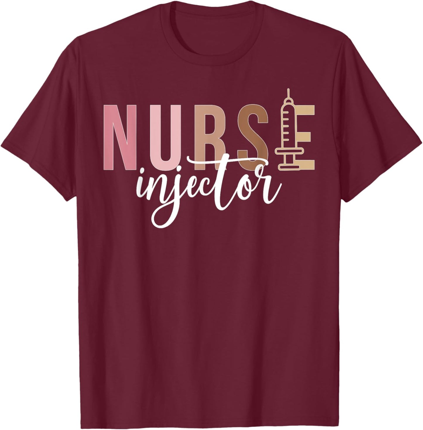 Boho Nurse Injector Aesthetic Nurse Injector T-Shirt - T-Shirt | Maroon