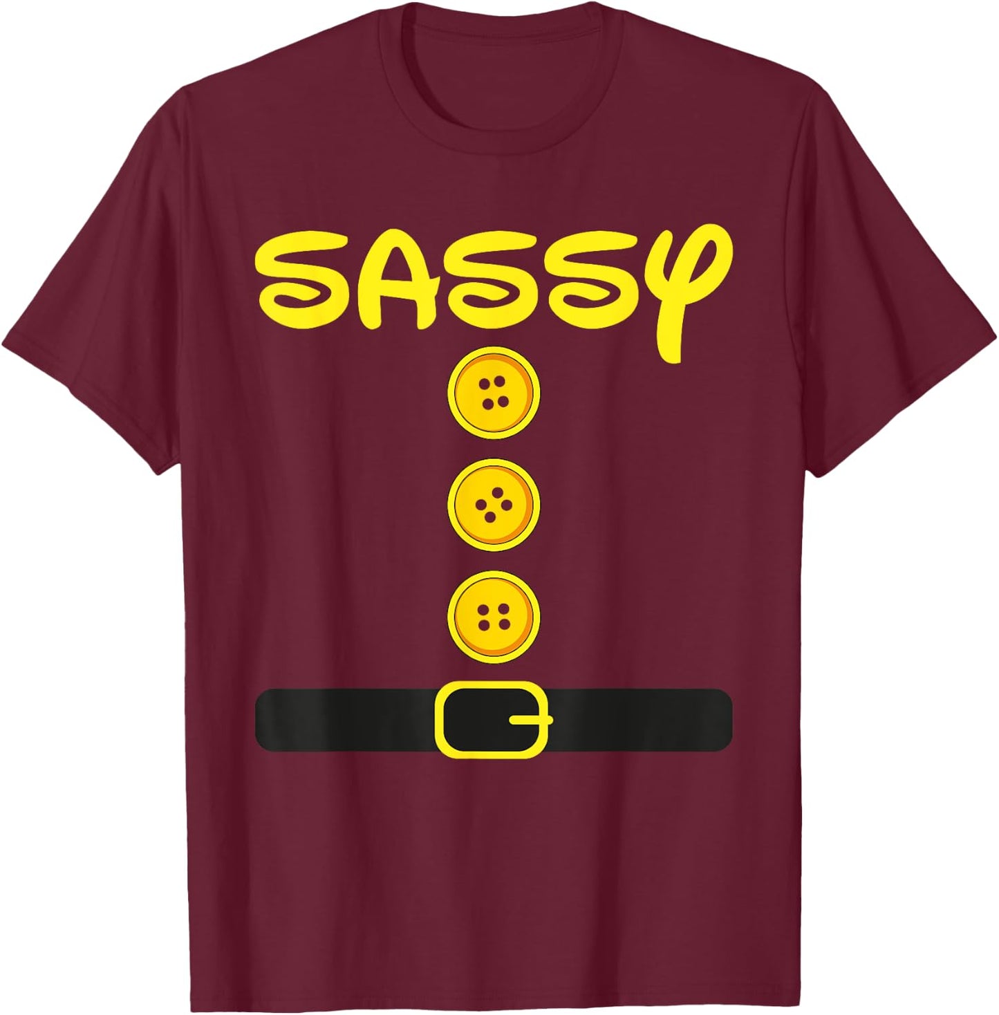 Sassy-Dwarf Halloween Costume Color Family Matching Dwarf T-Shirt - T-Shirt | Maroon