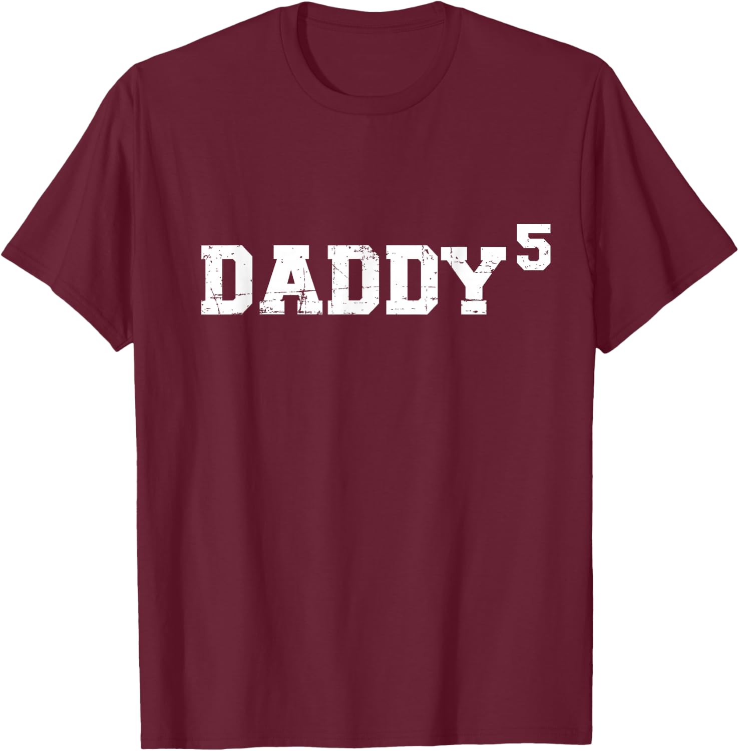 Fifth 5th time daddy dad of five kids father's day gift T-Shirt - T-Shirt | Maroon