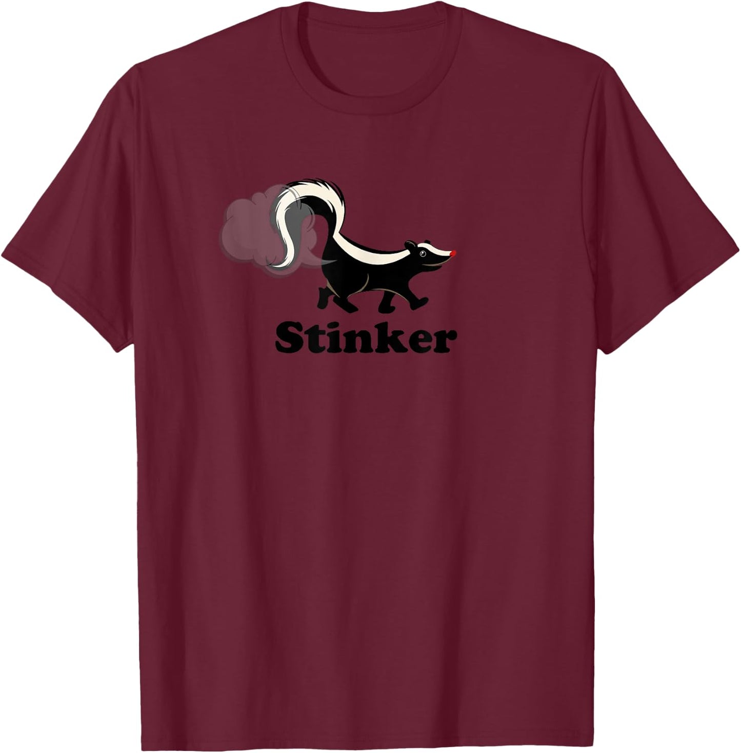 Stinker Skunk T-Shirt - T-Shirt | Maroon