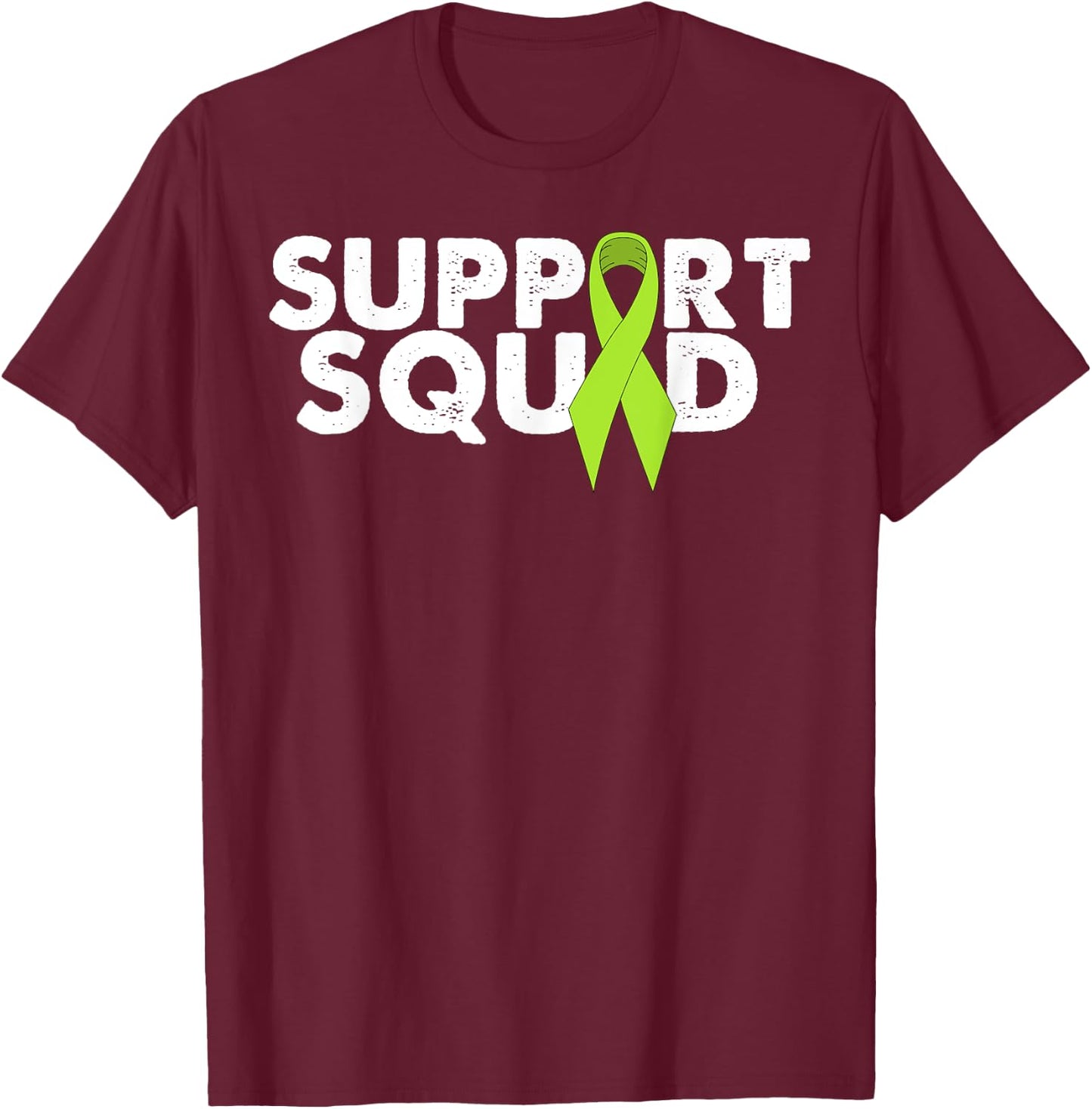 Lymphoma Awareness Support Squad T-Shirt - T-Shirt | Maroon