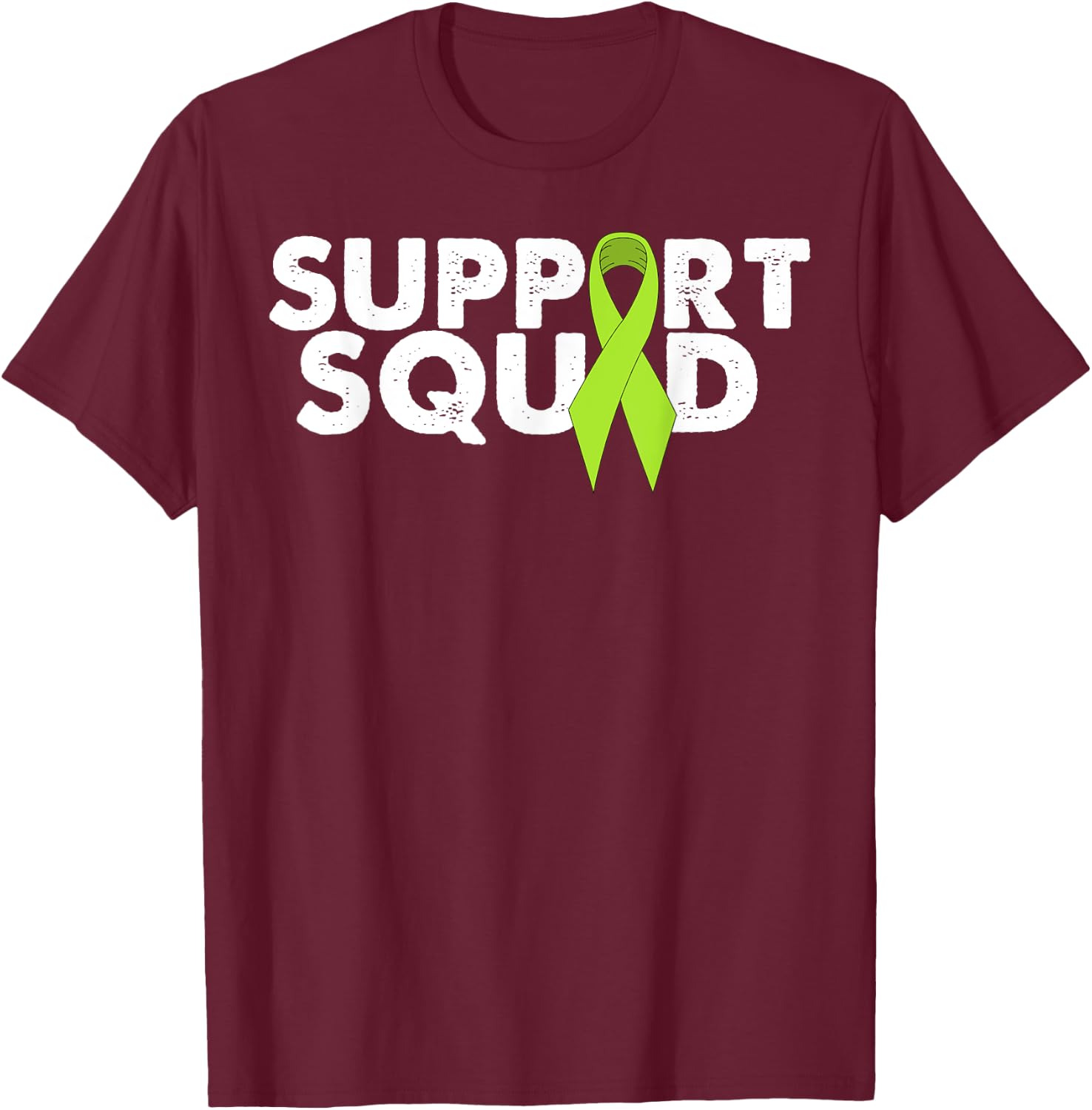 Lymphoma Awareness Support Squad T-Shirt - T-Shirt | Maroon