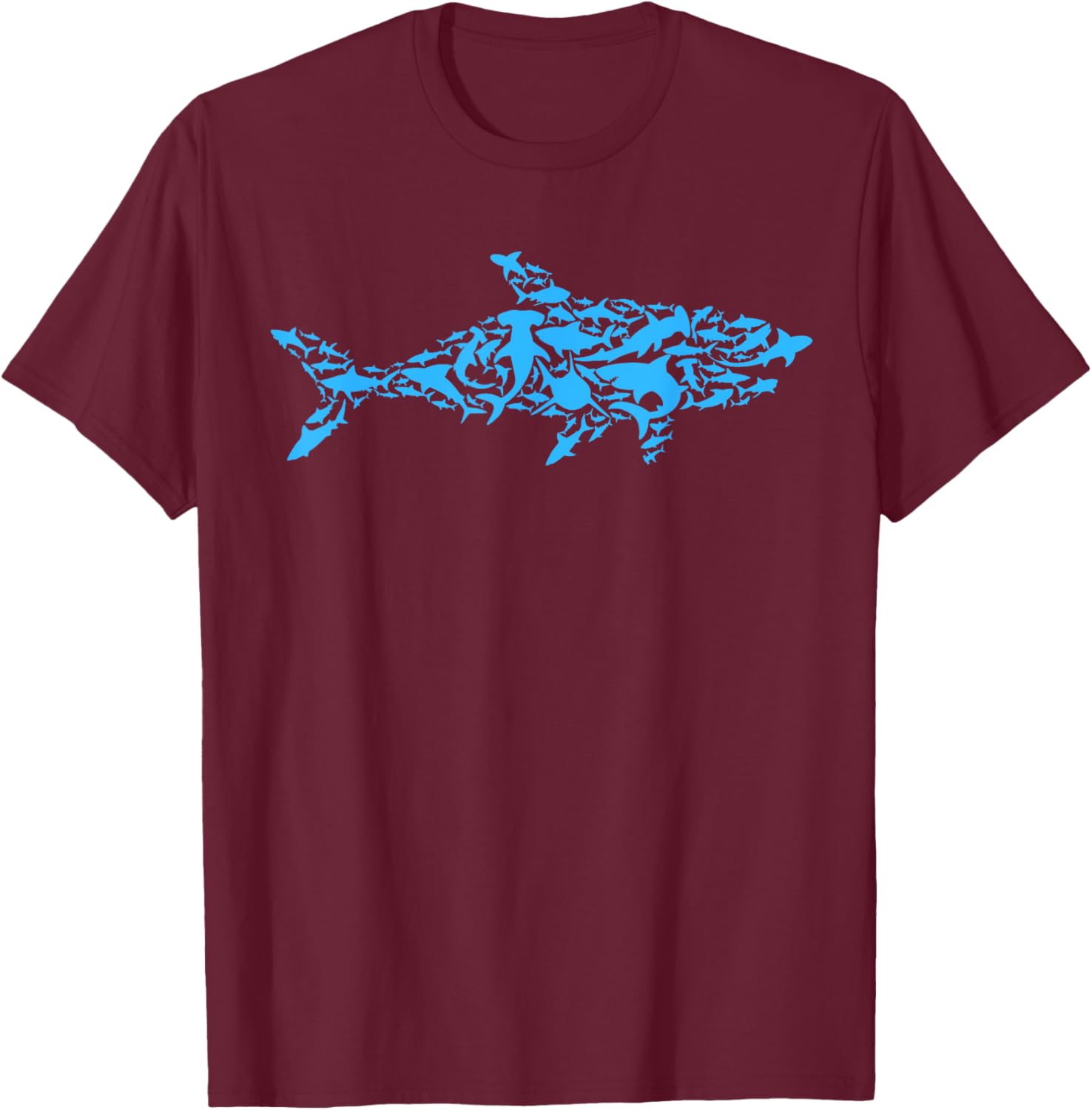 Shark Animal Marine Biology Science Scientist Shark Lover T-Shirt - T-Shirt | Maroon