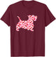 Scottie Scottish Terrier Heart Dog Valentine's Day T-Shirt - T-Shirt | Maroon