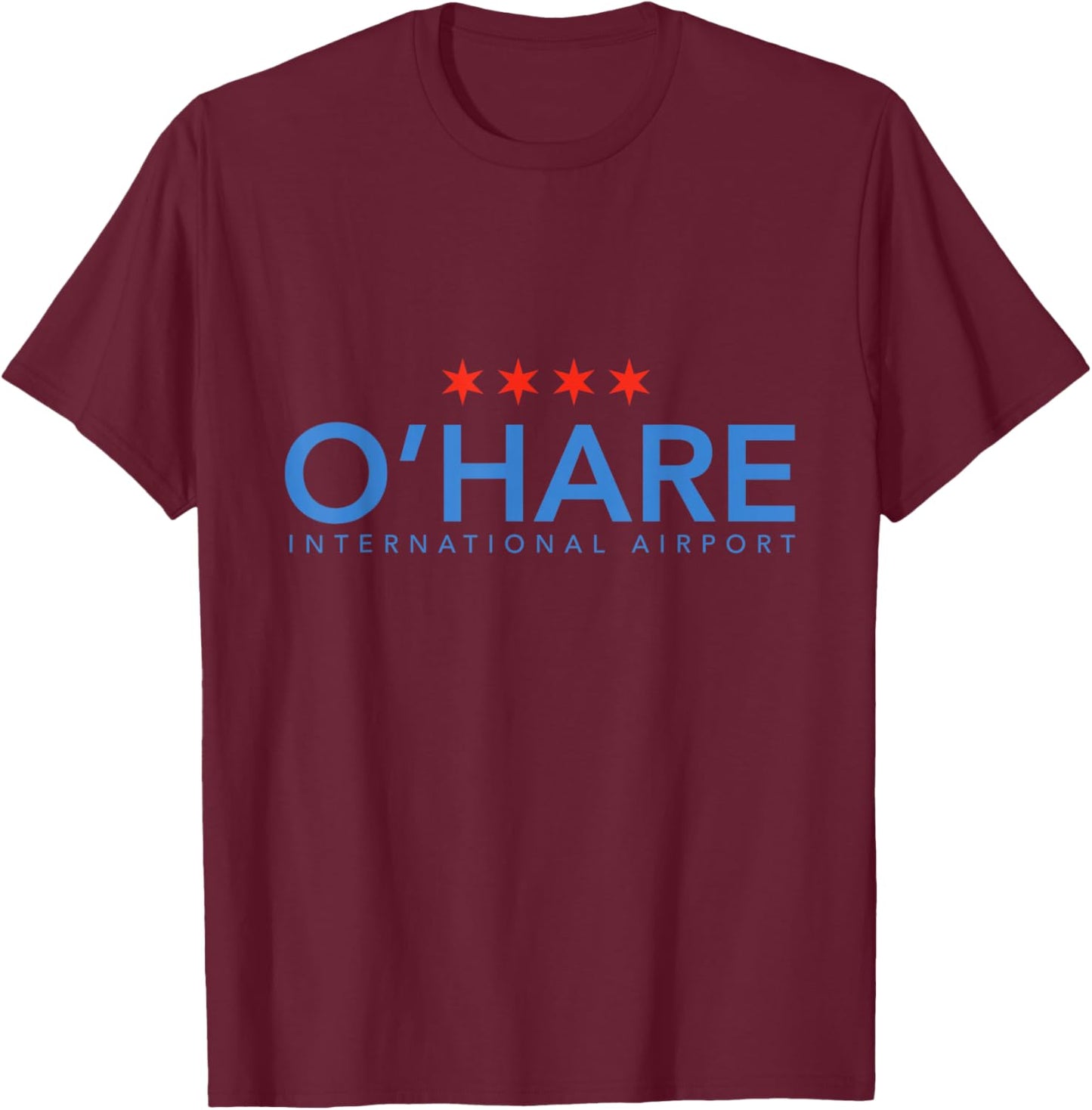Chicago O'Hare ORD T-Shirt - T-Shirt | Maroon