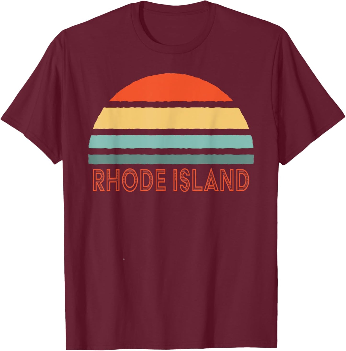 Retro Rhode Island T-Shirt - T-Shirt | Maroon