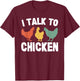 Joyouse Clothing I Talk To Chicken Funny Vintage Black T-Shirt - T-Shirt | Maroon