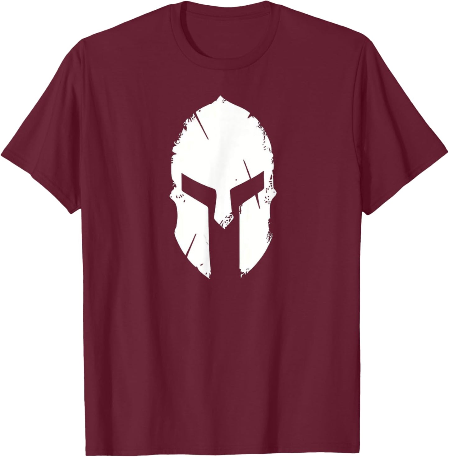 Spartan Helmet - Ancient Greece Inspired Warrior Emblem T-Shirt - T-Shirt | Maroon