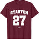 Giancarlo Stanton 27 New York MLBPA T-Shirt - T-Shirt | Maroon