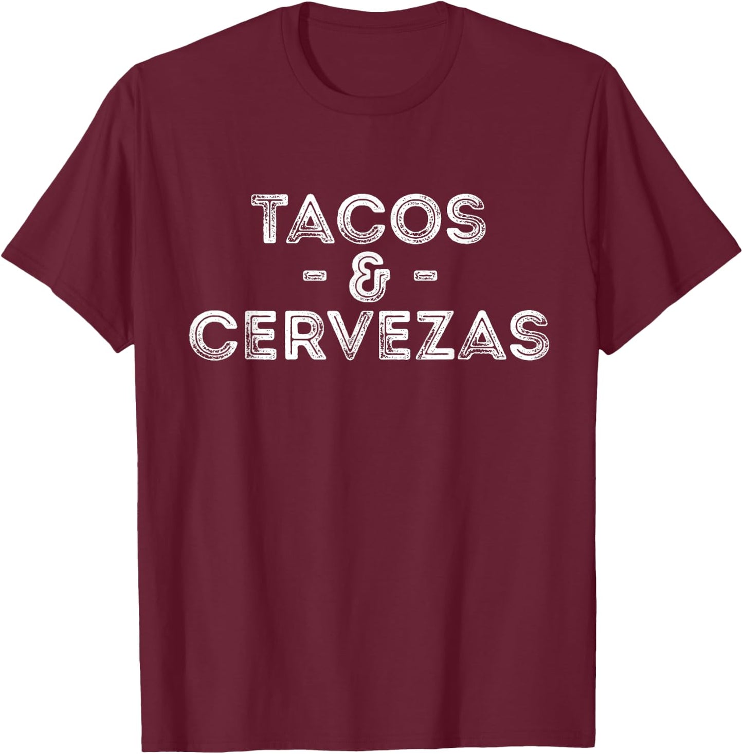 Mexican Beer Taco Gifts 2.1 Tacos & Cervezas Vintage -Adults Black 3X-Large Short Sleeve T-Shirt - T-Shirt | Maroon