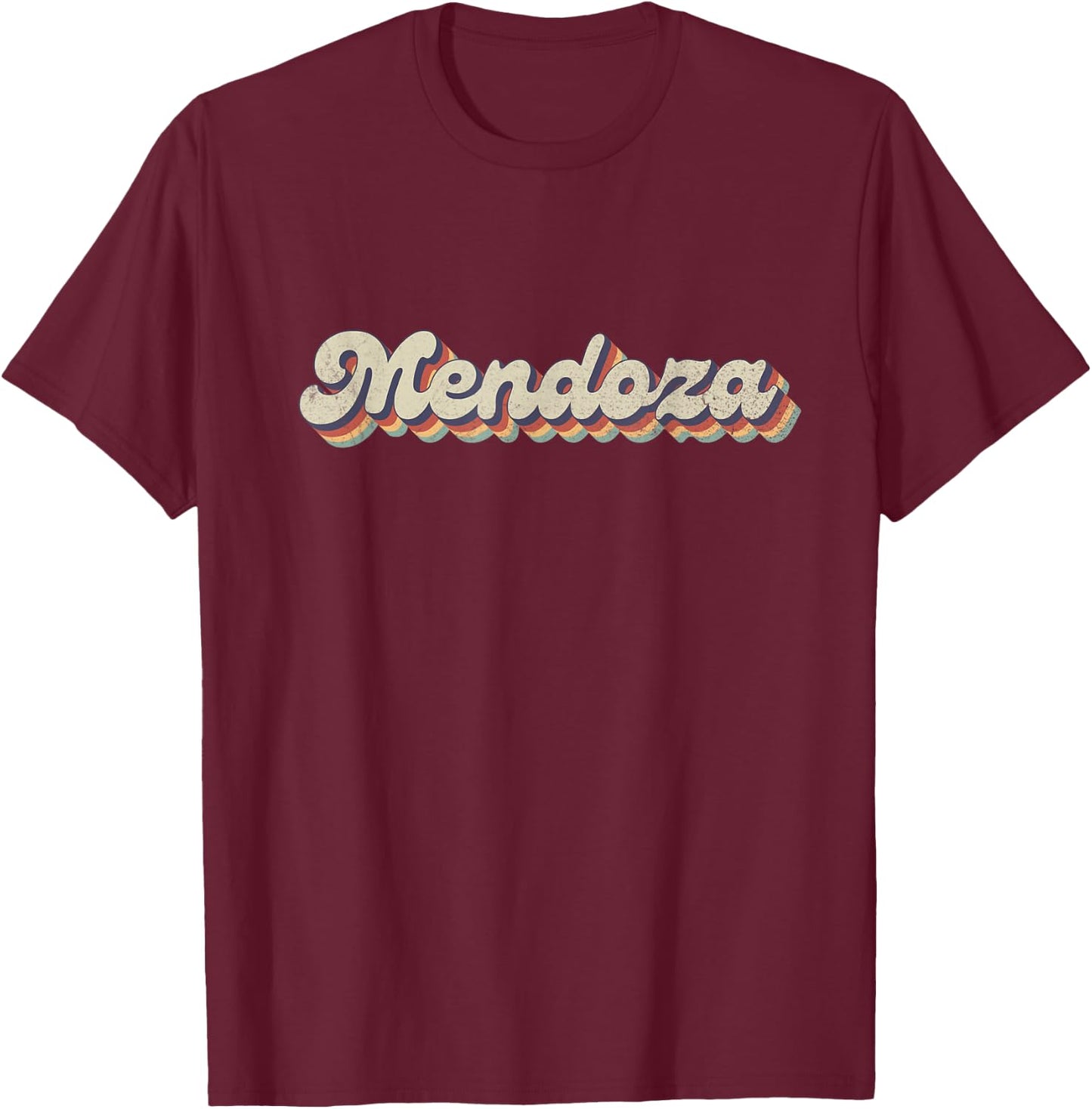 70's 80's Retro City - Vintage Mendoza T-Shirt - T-Shirt | Maroon