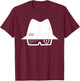 Spy Hat and Glasses Graphic T-Shirt - T-Shirt | Maroon