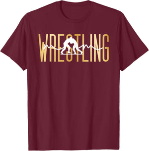 Wrestling Mom Mother day 2023 Mom Mama Mom T-Shirt - T-Shirt | Maroon