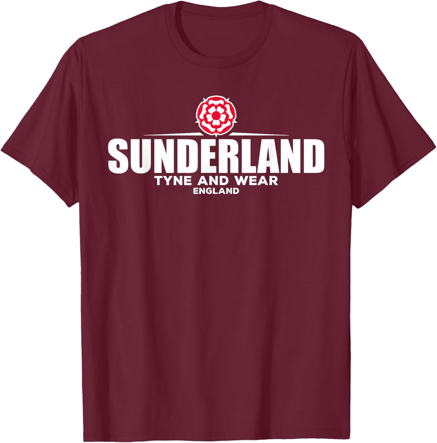 Sunderland Tyne and Wear England T-Shirt - T-Shirt | Maroon