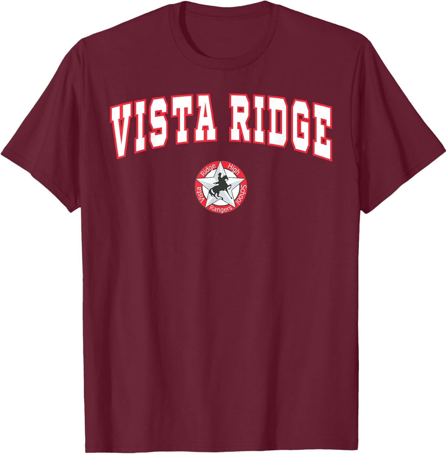 Vista Ridge High School Rangers C2 T-Shirt - T-Shirt | Maroon