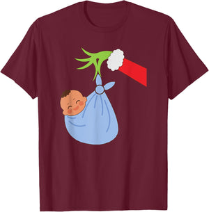 NICU Labor Delivery Nurse Santa Christmas Xmas Pajamas Funny T-Shirt - T-Shirt | Maroon