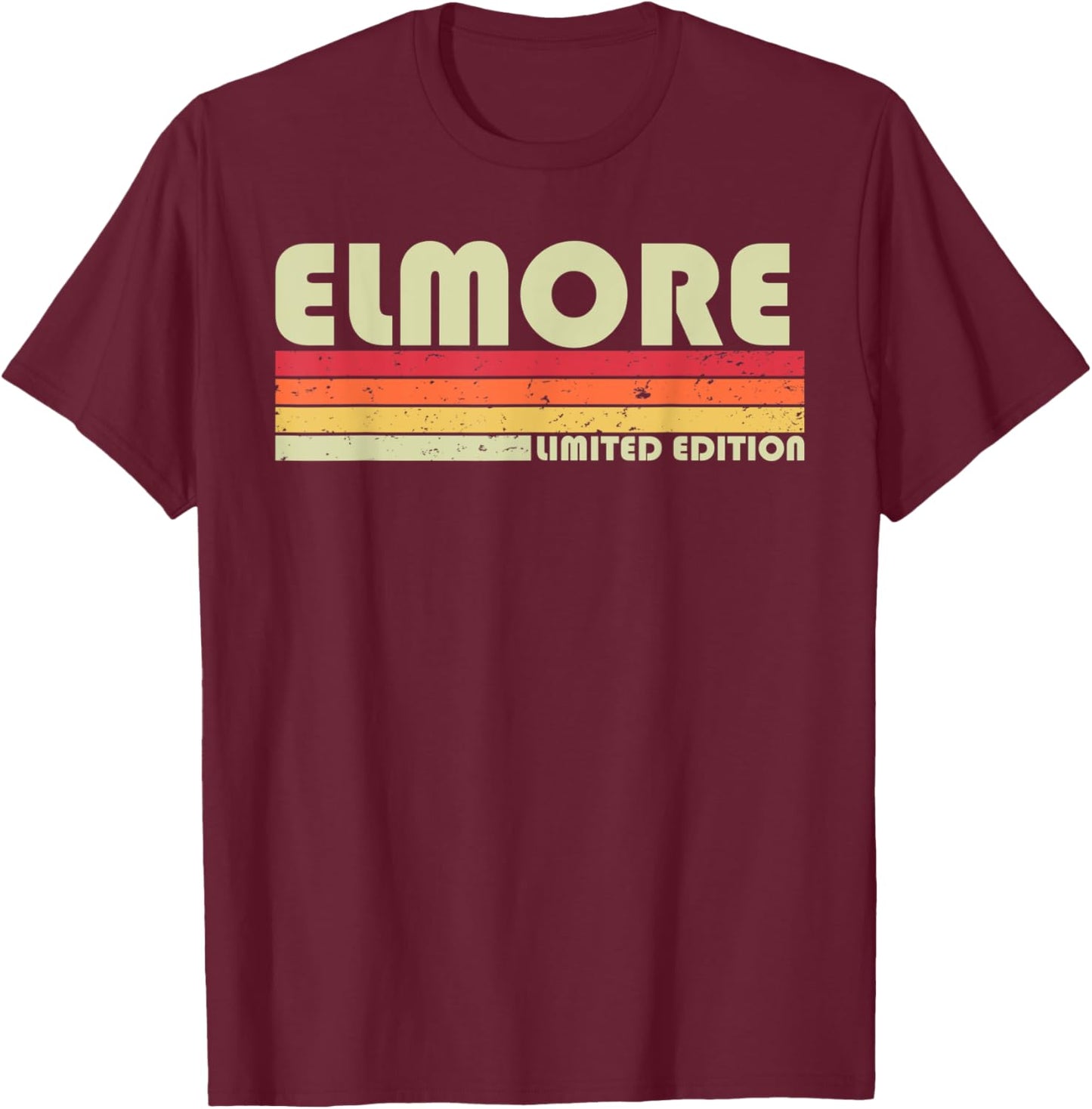 ELMORE Surname Funny Retro Vintage 80s 90s Birthday Reunion T-Shirt - T-Shirt | Maroon