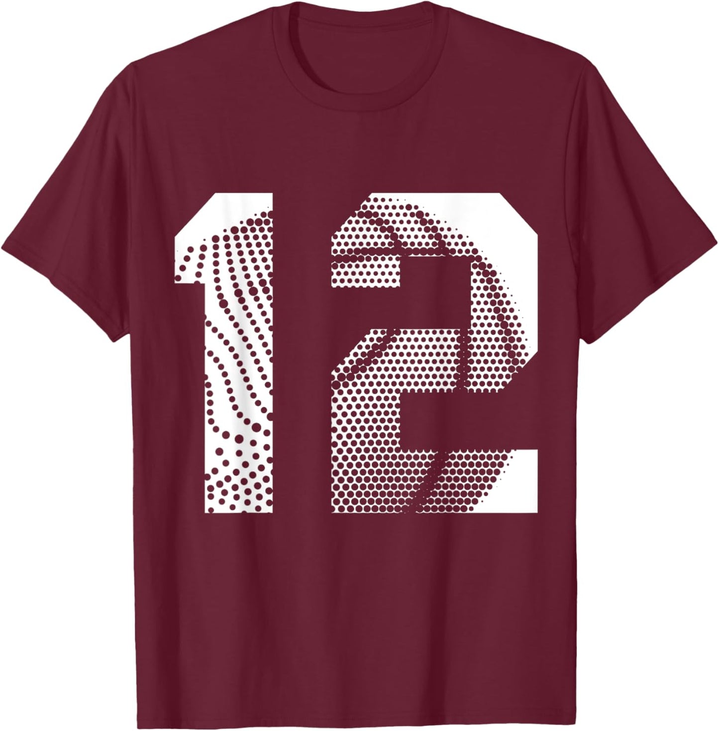 12th Birthday Boy Basketball Player Basketball 12 Years Old T-Shirt - T-Shirt | Maroon