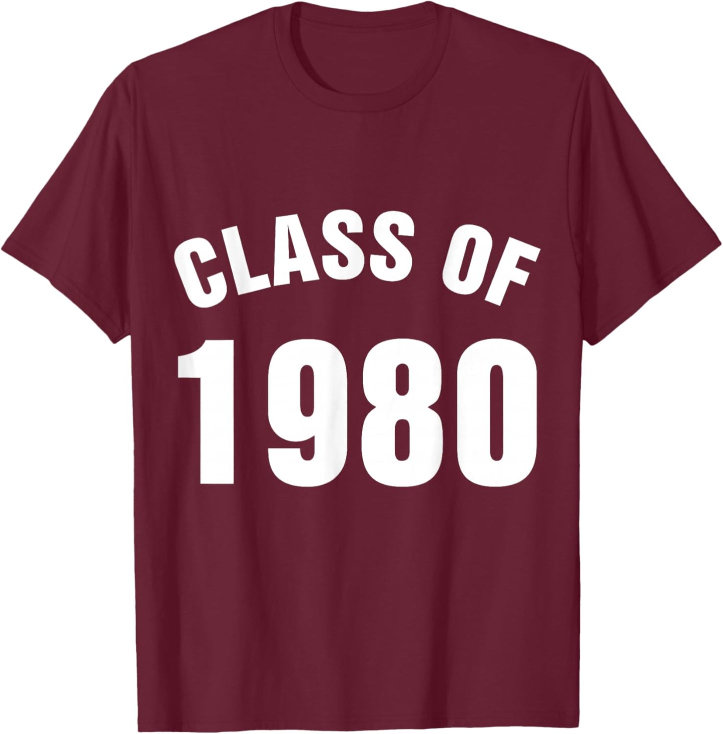 Class of 1980 Senior Graduation School T-Shirt - T-Shirt | Maroon