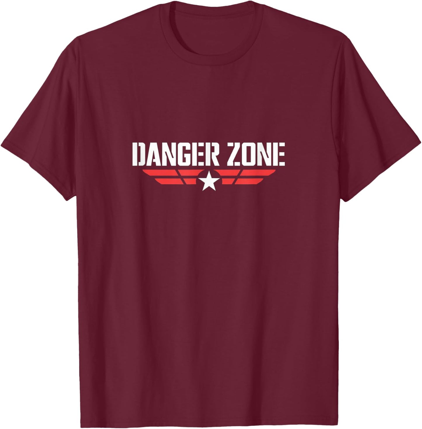 Enter the exciting danger zone graphic T-Shirt - T-Shirt | Maroon