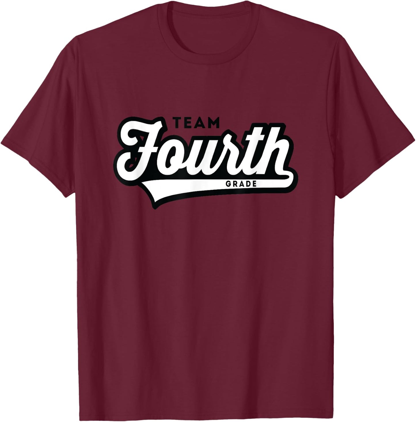 4th Grade TEAM School Teacher Fourth Baseball-Style T-Shirt - T-Shirt | Maroon