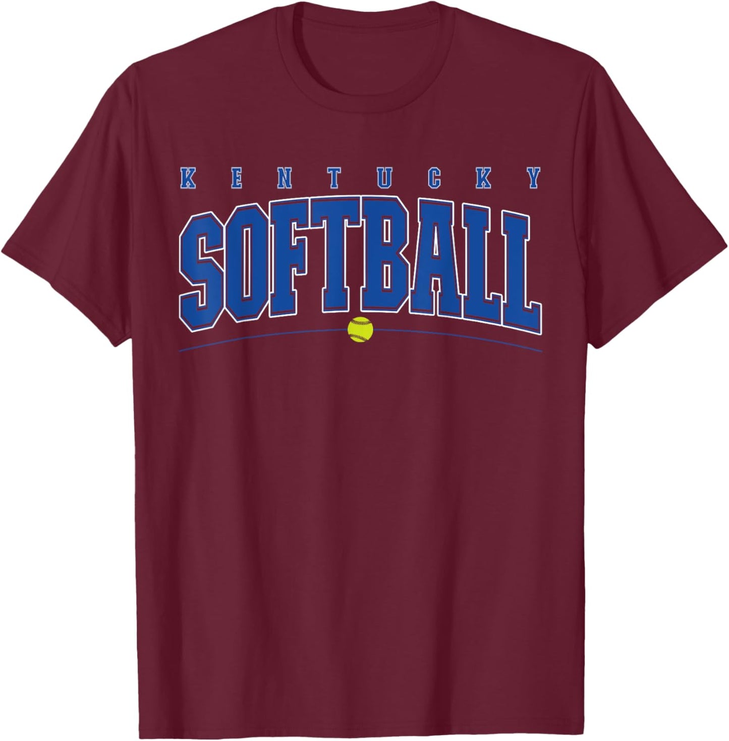 Kentucky Softball Vintage Kids Team Retro Softball Fan T-Shirt - T-Shirt | Maroon