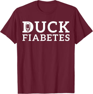 Duck Fiabetes Diabetes Awareness T-Shirt - T-Shirt | Maroon