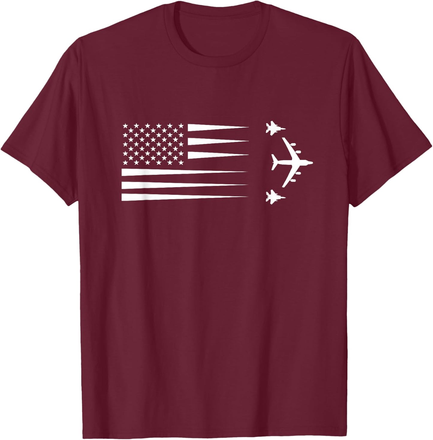 F-15 Eagle RC-135 Airplane T-Shirt - T-Shirt | Maroon