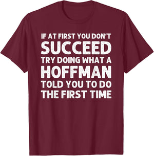 HOFFMAN Funny Surname Family Tree Birthday Reunion Idea T-Shirt - T-Shirt | Maroon