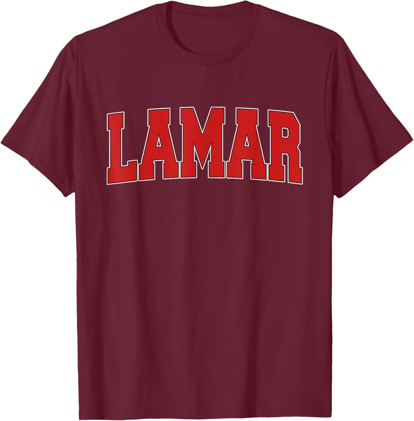 LAMAR MO MISSOURI Varsity Style USA Vintage Sports T-Shirt - T-Shirt | Maroon