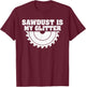 Sawdust Glitter Funny Woodworking Carpentry T-Shirt - T-Shirt | Maroon