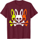 Scary Skull And Crossbones Bad Rabbit Horror Bunny Halloween T-Shirt - T-Shirt | Maroon