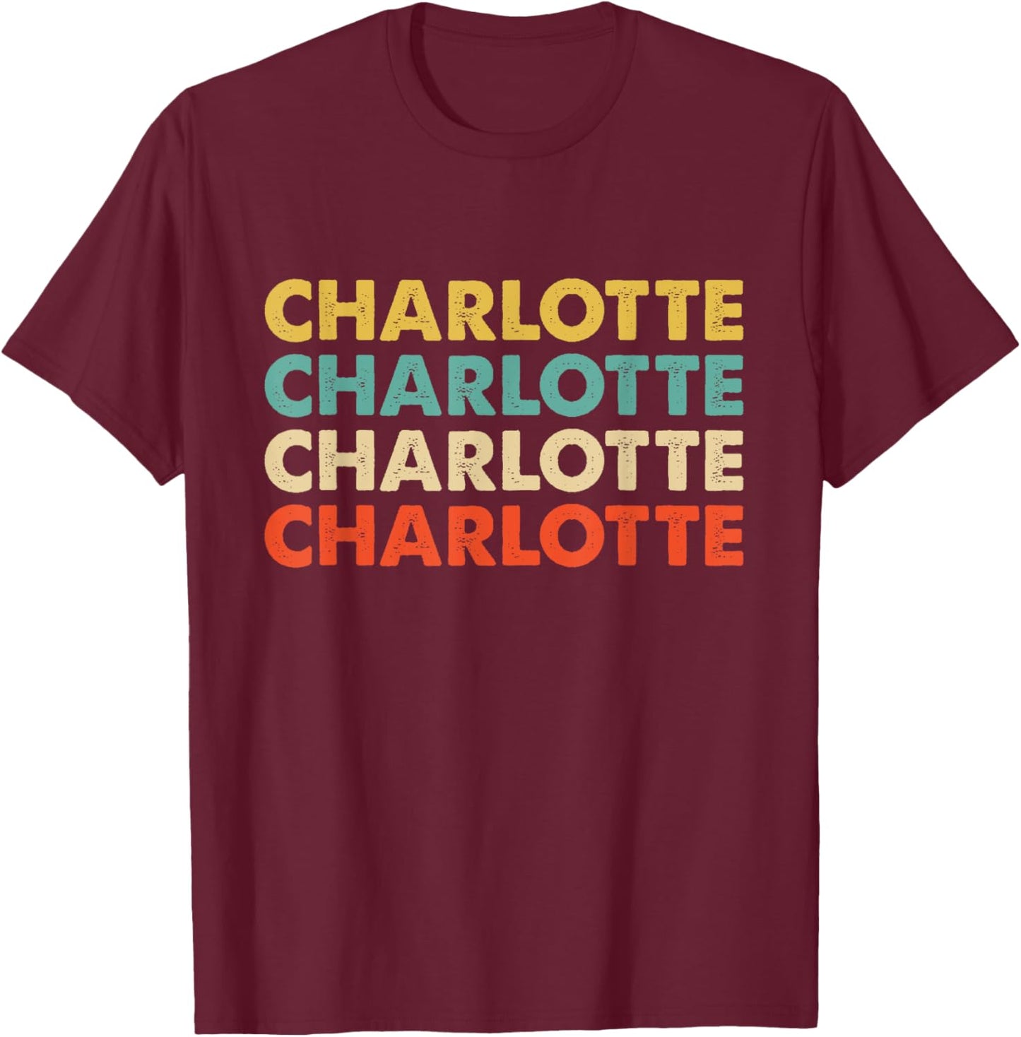 Charlotte Name T-Shirt - T-Shirt | Maroon