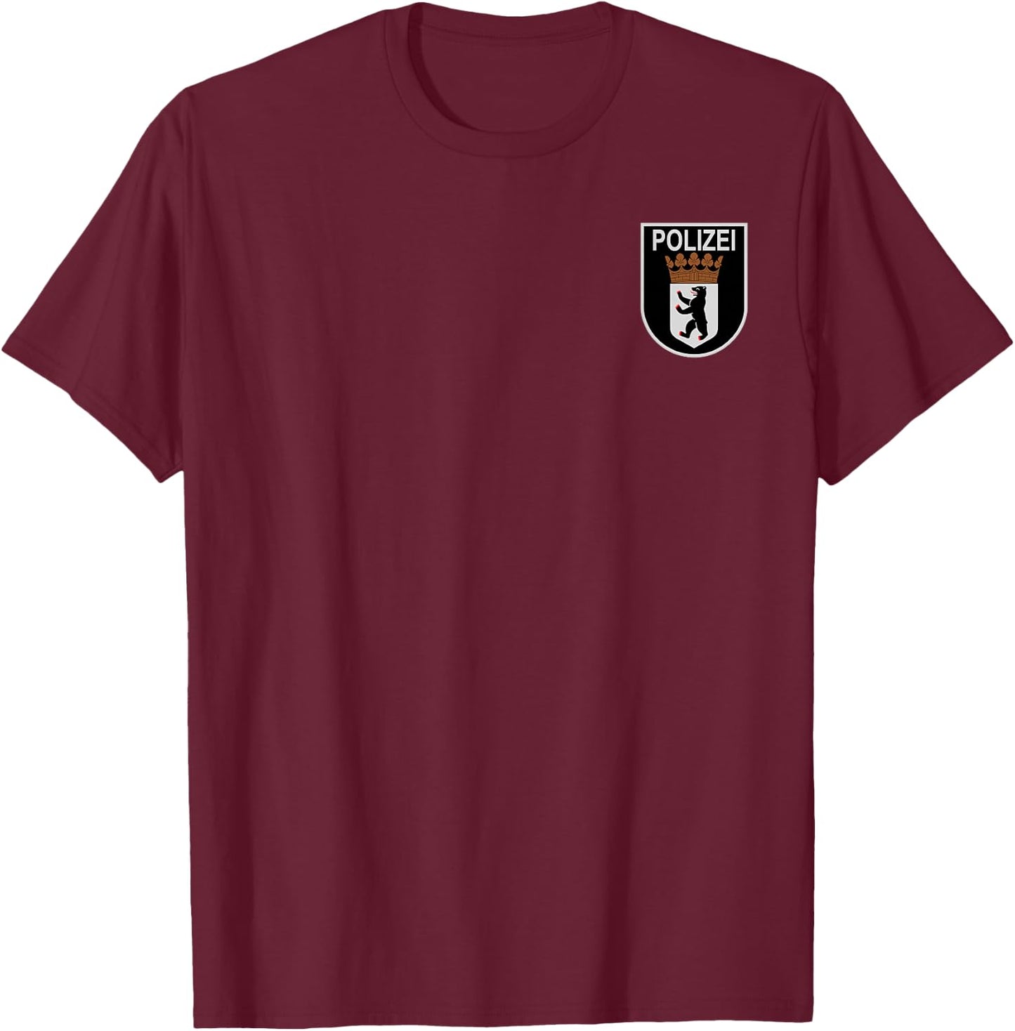 Germany Berlin Police Polizei T-Shirt - T-Shirt | Maroon