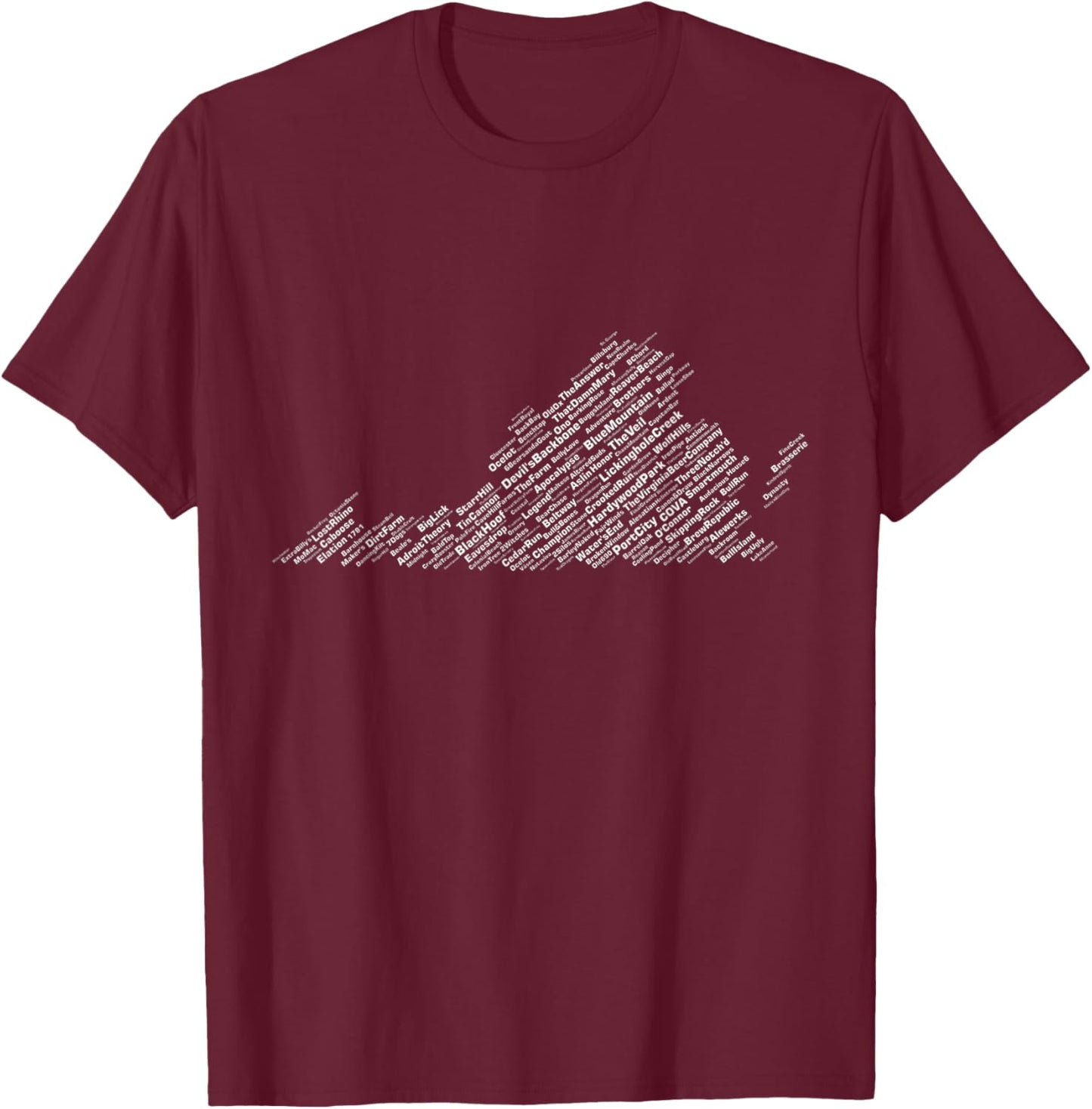 Virginia Breweries T-Shirt - T-Shirt | Maroon